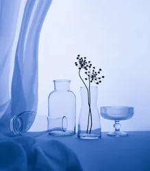 Nature morte au bleu serein