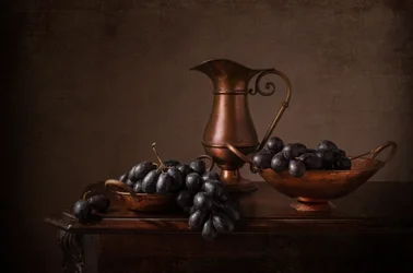 Nature morte vintage en cuivre