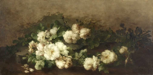 Nature morte avec guitare et roses