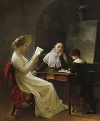 Un jeune dessinateur, vers 1820
