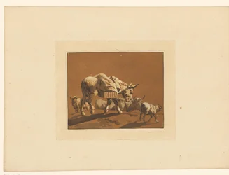 Paysage avec du bétail