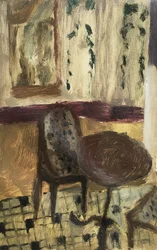 Au restaurant à Paris, 2019 (huile sur papier)