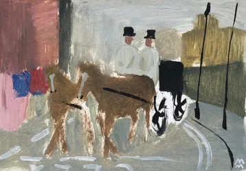 Victoria Street à Londres, 2019 (huile sur papier)