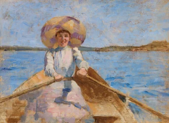 Femme ramant, esquisse