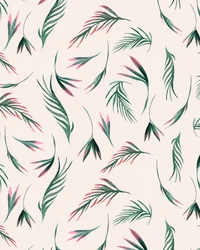 Feuilles tropicales en rose, 2020 (aquarelle)