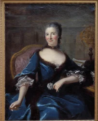Portrait de Gabrielle Émilie de Breteuil, Marquise du Châtelet (1706-1749) Peinture de Marianne Loir (1712-1781). Bordeaux, Musée des Beaux-Arts