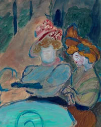 Deux femmes à la terrasse d