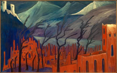 M. v. Werefkin, Ville rouge, peinture, 1909