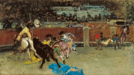 Corrida. Picador blessé - Fortuny, Maria - ca 1867