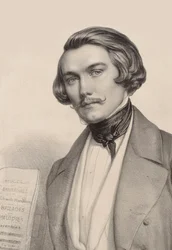 Portrait du pianiste et compositeur Alfred Quidant 1815-1893, vers 1840