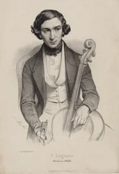 Portrait du violoncelliste et compositeur Hippolyte Prosper Seligmann 1817-1882, 1840