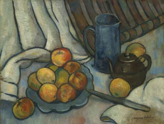 Pommes, théière et cruche, vers 1919