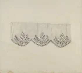 Bordure brodée, vers 1938