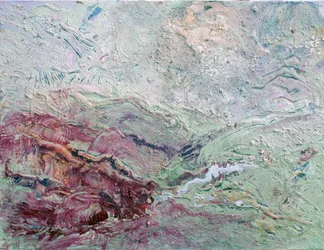 Paysage aux textures terreuses