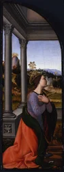 Triptyque, panneau de gauche : Sainte Catherine d