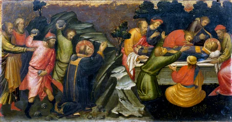 Lapidation et enterrement de Saint Étienne, le premier martyr chrétien, vers 36, vers 1394-1424
