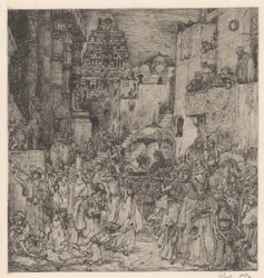 La multitude emplissait d