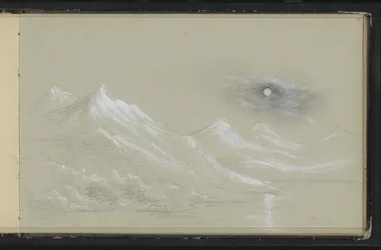 Paysage avec sommets enneigés