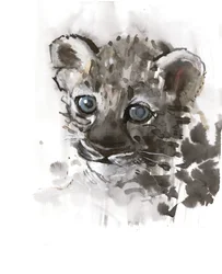 Yeux bleus (bébé léopard arabe), 2008