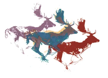 Trois daims, 2015 (sérigraphie)