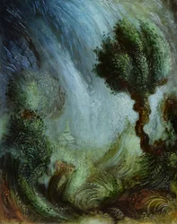 Tranquil Turmoil, 2022 (huile sur panneau)