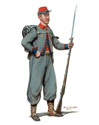11th New York Infantry 1st Regiment Fire Zouaves 1861, 2024 (Aquarelle et Gouache sur Bristol)