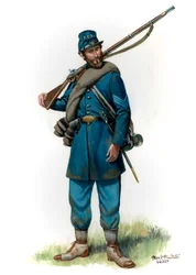 151st Pennsylvania Infantry Sergeant 1863, 2024 (Aquarelle et Gouache sur Bristol)