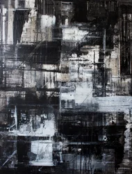 Abstrait noir et blanc texturé