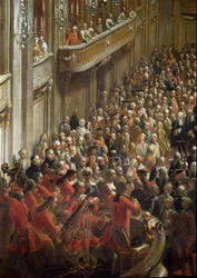 Mozart enfant près des musiciens (détail)