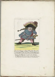 Le nain français Don Luis Champ-merdant, vers 1710 (Il Callotto resurcitato oder Neu eingerichtes Zwerchen Cabinet)