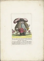 Le nain Nicolas Charon en général de cavalerie, vers 1710