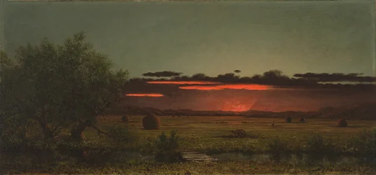 Prairies du New Jersey au coucher du soleil