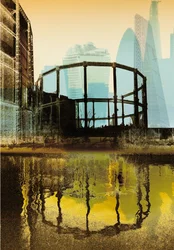 Tour à gaz de Broadway, 2013 (sérigraphie)