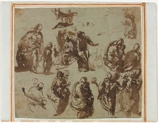Divers croquis de la Vierge et l