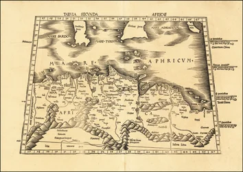 1513 Deuxième carte africaine de Ptolémée par Martin Waldseemüller