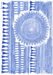 Crochet encre bleue