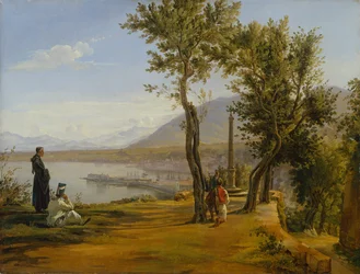 Figures à un sanctuaire, un port au-delà
