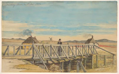 Paysage avec un pont près de Mosbjerg
