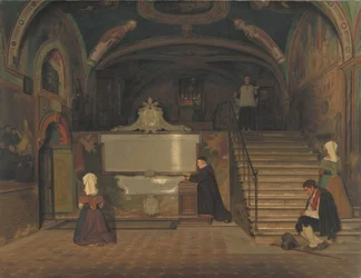 La crypte du monastère de San Benedetto à Subiaco, Italie