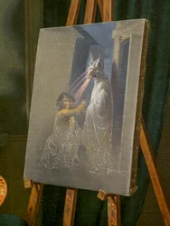 Le peintre Christian August Lorentzen, détail