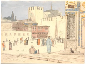 La place devant Bab-i-Hümayun à Constantinople