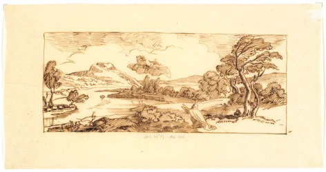 Paysage avec motif biblique
