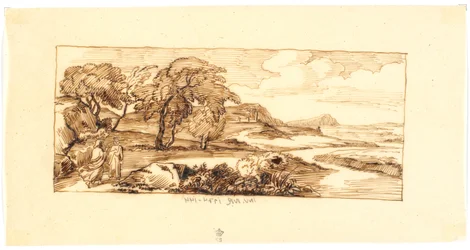 Paysage avec motif biblique