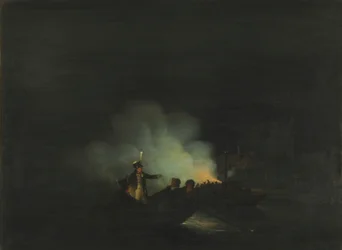 La traversée de Matthijs Beelaerts, commandant de la Garde nationale, vers Papendrecht dans la nuit du 22 novembre 1813