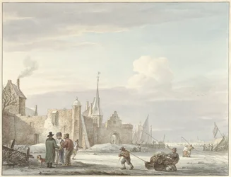 Vue de ville en hiver