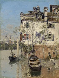 Venise, maison sur le canal, vers 1900
