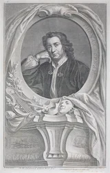 Portrait de Thomas Otway (1652-85) gravé par Jacobus Houbraken (1698-1780)
