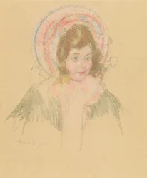 Sara portant un bonnet et un manteau, vers 1904-1906