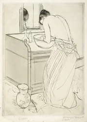 Femme se baignant, 1890-1891