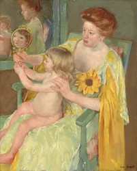 Femme avec un tournesol